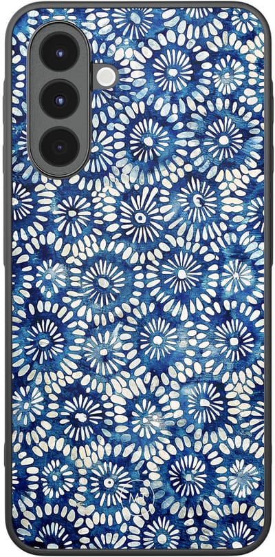 Hoesje geschikt voor Samsung Galaxy A16 - Azure daisies - TPU Hard Case Backcover - Blauw - Mooie Telefoonhoesjes