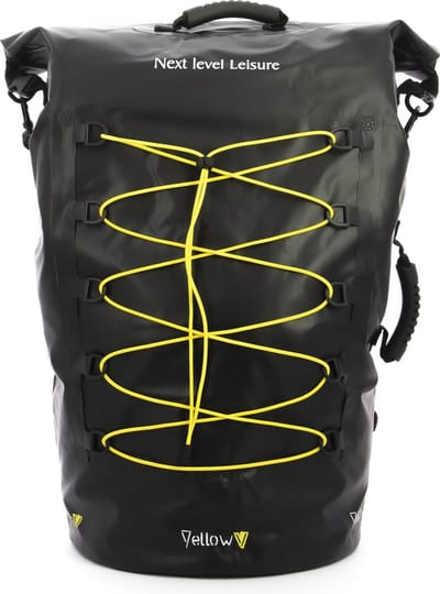 YellowV 70 liter drybag zwart (ideaal voor kamperen met een sup en groot genoeg voor 4 natte wetsuits!) - Ook leuk als Cadeau - waterdicht je spullen meenemen op je sup of boot