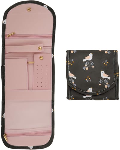 Dailygoods- Sieradenorganizer - Reisaccessoires - Oorbellen/ringen/halskettingen/horloges - Fluweel - Klein - Gevoerd ontwerp - Sieradenetui
