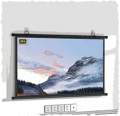 Mobiel Projectiescherm - Thuisbioscoop Scherm - Film Avond - Kreukvrij Oprolbaar - 40 Inch 4:3 - Wit
