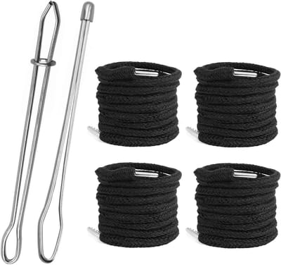 Set van 4 reserve veters voor hoodies, trekkoord 130 cm, met naald en metalen uiteinden voor sportieve outfits
