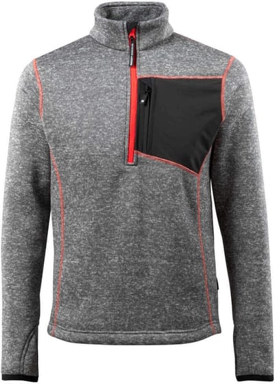 Mascot Hardwear Gebreide trui met korte rits 50149-951 - grijs-gemêleerd - M