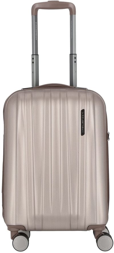 Polestream Moonrock 4 wielen Cabinewagen S 55 cm met uitbreidingsplooi - Harde bagage - TSA slot - rosesilver brushed