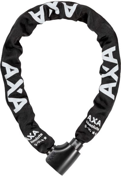 AXA Absolute 9-90 ART 2 Kettingslot – 90 cm – Fietsslot met keurmerk – Sterk slot met stalen ketting – Voor elektrische fiets, fatbike en bakfiets – Inclusief sleutelservice