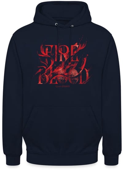 Game Of Thrones Huis Targaryen Fire & Blood Hoodie Unisex
