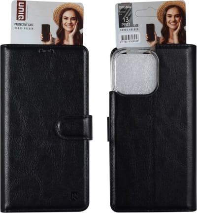 Top bookcase voor iPhone 13 pro zwart.