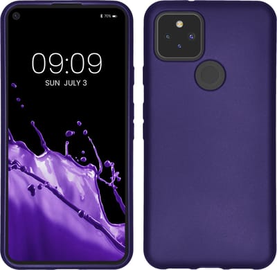kwmobile telefoonhoesje geschikt voor Google Pixel 5 - Hoesje voor smartphone - Back cover in metallic blauwpaars