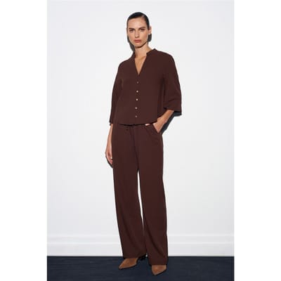 Dames Wijde Crepe Broek