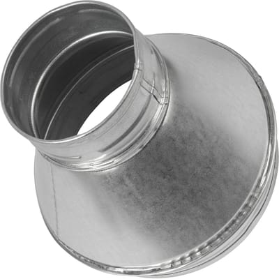 Ventilatie Reducer Adapter - Kanalen Verkleiner - Luchtstroom Optimaliseren - Metaal Corrosiebestendig - 160mm naar 80mm - Zilver