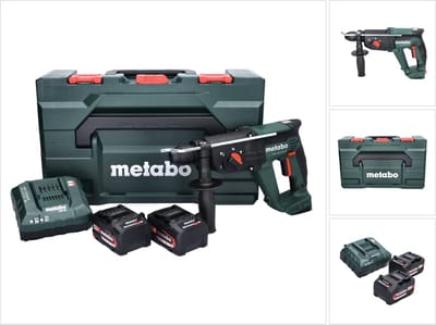Metabo Gereedschap - 18V ACCU-combihamer, 2x accu 4.0 Ah Lipower, lader 601712510