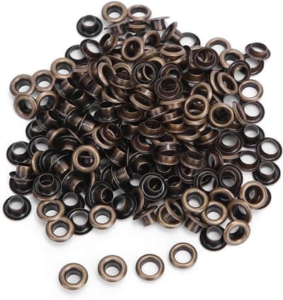 100 Stuks Dubbelzijdige Oogjes voor Kleding, Tassen en Leren Riemen - 5mm Decoratie met 100 Stuks Verzegeling voor Schoenen en Leerbewerking