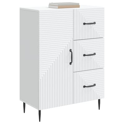 vidaXL - Dressoir - Wit - 66 - x - 34,5 - x - 89,5 - cm - Bewerkt - hout
