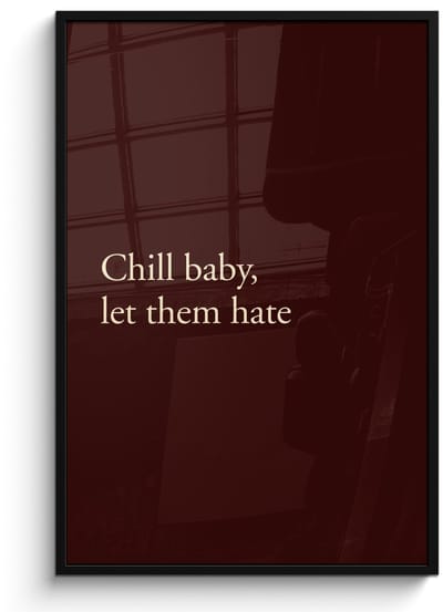 Poster in lijst - Fotolijst 80x120 cm - Posters - Tekst - Rood - Minimalistisch - Posterlijst zwart - Decoratie - Wanddecoratie woonkamer - Muurdecoratie slaapkamer