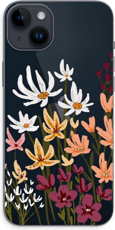 Case Company® - Hoesje geschikt voor iPhone 14 Plus hoesje - Painted wildflowers - Soft Cover Telefoonhoesje - Bescherming aan alle Kanten en Schermrand