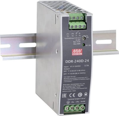 Mean Well DDR-240B-24 DIN-rail DC/DC-converter 24 V/DC 10 A 240 W Aantal uitgangen: 1 x Inhoud: 1 stuk(s)