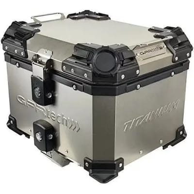 Top case motorfiets in titanium met universele plaat inbegrepen GPR Tech