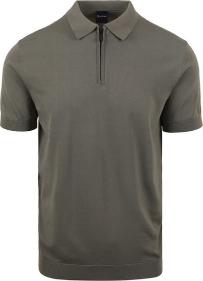 Suitable Half Zip Polo Groen - Maat XXL - Heren