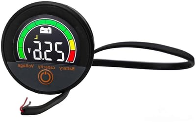 Batterij Capaciteit Meter - Spanningsmeter LCD - Accu Status Controleren - IP67 Waterdicht - 6 x 6 x 3 cm
