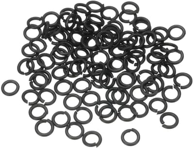 Split locking discs M3 van 304 roestvrij staal - 100 stuks zwarte veer sluitringen voor stevige bevestiging