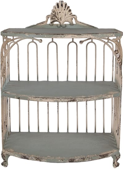 Clayre & Eef Wandkast 38x23x55 cm Groen Metaal
