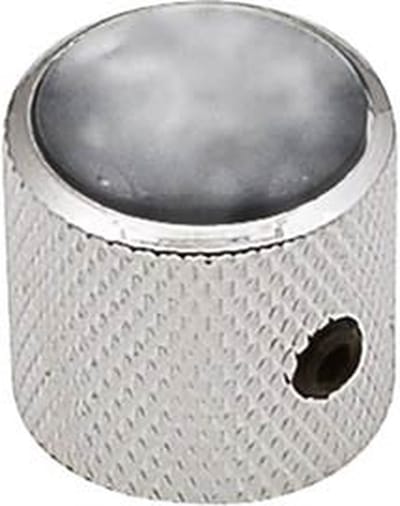 Boston KN-239 Deurgreep met Zwarte Parelinleg - Nikkel Afwerking, 18x18 mm