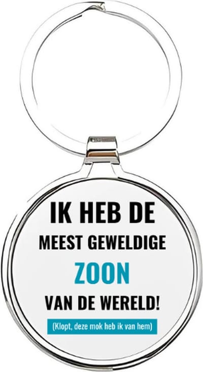 Akyol - ik heb de meest geweldige zoon van de wereld Sleutelhanger - Zoon - de liefste zoon - zoon sleutelhanger - kind sleutelhanger - sleutelhanger zoon - familie sleutelhanger - cadeautje - zoon cadeau - boy - de liefste zoon - 4 x 7,5 CM