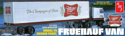 AMT Modelbouwpakket Militaire voertuigen - 1234 Miller Beer Fruehauf 40 Semi Trailer Plastic - 1:25 - Modelbouw