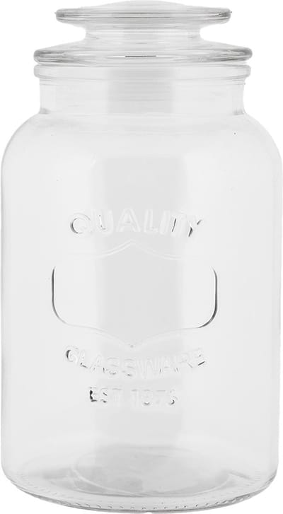 Clayre & Eef Voorraadpot Deksel Ø 12x21 cm Transparant Glas