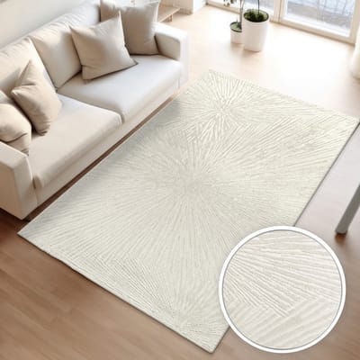 Woonkamertapijt eetkamer kortpolig boho-design Scandinavische abstracte look