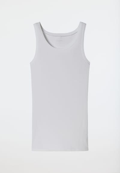 SCHIESSER Pure Rib singlet (1-pack) - dames tanktop dubbelrib biologisch katoen zwart