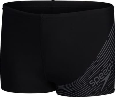 Speedo Medley Logo Aquashort Jongens Sportzwembroek - Zwart/Grijs