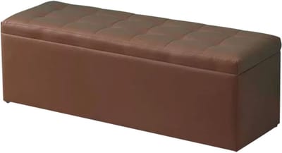 Opbergottomane - Zitbank met opbergruimte - Extra opbergruimte - Met scharnier - 40 cm - Bruin