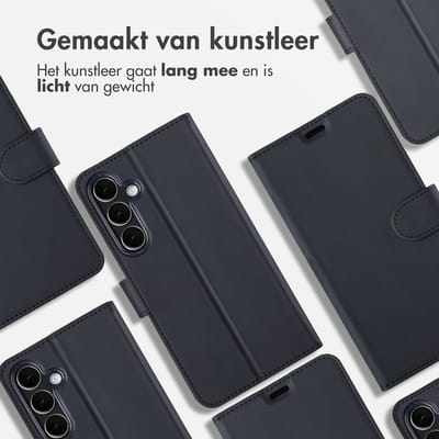 Accezz Hoesje - Geschikt voor Samsung Galaxy S25 Plus - Wallet Softcase Bookcase - Zwart