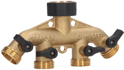 Dailygoody - 4-weg Watersplitter - Corrosiebestendig - Duurzaam - Voor Tuinbesproeiing - Ideaal voor Landbouwirrigatie - Geschikt voor Autowassen