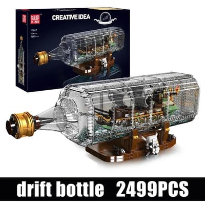 Mould King 10067 Flaying Dutchman Piratenschip in fles XL bouwset | Pirates of the Caribbean Adventure Modelbouw | Educatief Creator STEM piratenschip speelgoed bouwpakketten voor kinderen & volwassenen | DIY piraten boot | Bouwdoos 2499 bouwstenen