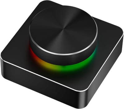 Volumeregelaar RGB USB + BT + 2,4 G multimedia controller met drie modi voor pc en games, ideaal voor gamers en audiofielen