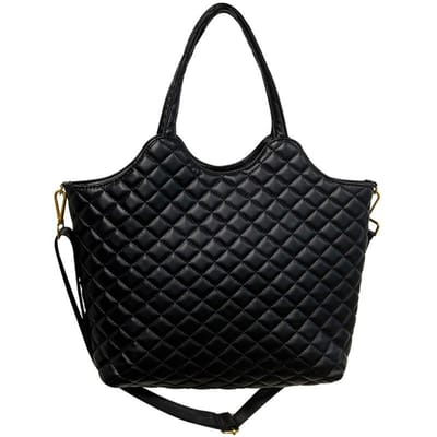 Dames Tote Bag Nieuw Grote Capaciteit Veelzijdig Diamant Zwart Grote Tas Schoudertas Handtas Crossbody Tas Trendy black
