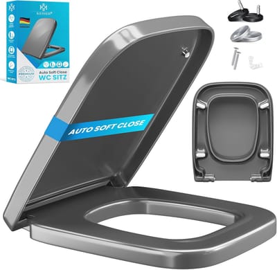 WC-bril met Softclose, Quick-Release en Duroplast Materiaal voor E-vormige Toiletpot