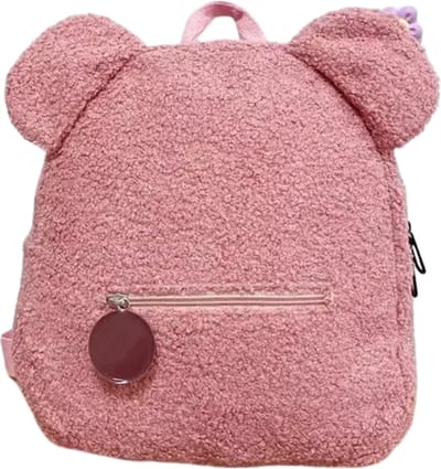 Livano Teddy Tas - Fluffy - Rugzak - Backpack - Schooltas - Dames - Heren - Meisje - Jongens - Roze