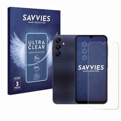 Savvies - Screenprotector voor Samsung Galaxy A25 5G (Voor+Camera) - Folie Beschermfolie transparant 6 Stuks