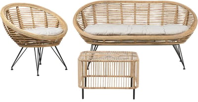 MARATEA/ CESENATICO - Loungeset - Lichtbeige - Rotan