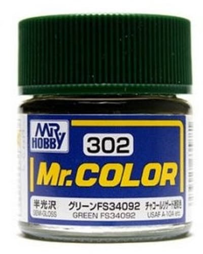 Gunze Mr. Hobby C-302 - Mr. Color 10 ml Green FS34092 - Lacquer Modelbouwverf