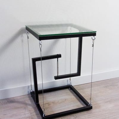 Zwevende salontafel / bijzettafel - Innovatief Modern Design - 55x35 cm - Zwart