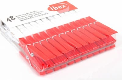 5x Ibex Wasknijpers Plastic 48 stuks