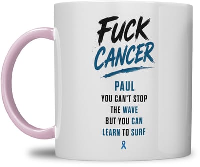 MOK | FUCK CANCER | GOLF WATERVERF DESIGN | GEPERSONALISEERD MET NAAM | ROZE