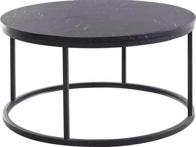 Greco-Salontafel - Zwart Marmerlook MDF