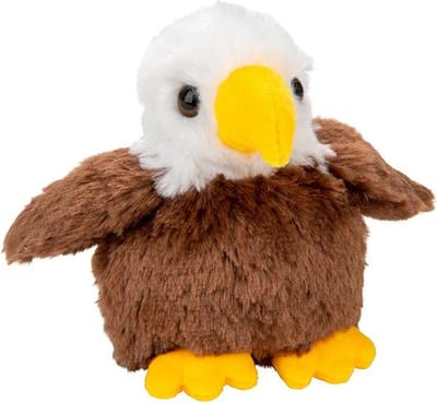 Nature Planet Pluche Amerikaanse zeearend - knuffeldier - 13 cm - vogel cadeau knuffel