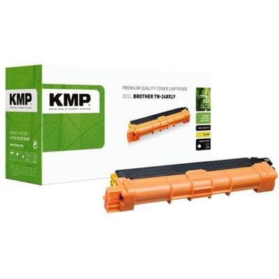 KMP Toner vervangt Brother TN248XLY Compatibel Geel 2300 bladzijden 1273,3009 1273,3009
