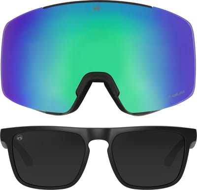 MowMow LOCAL Skibril Heren L/XL + Extra Lens + Zonnebril – Magnetisch – Bio-Frame - R-Strap - UV400