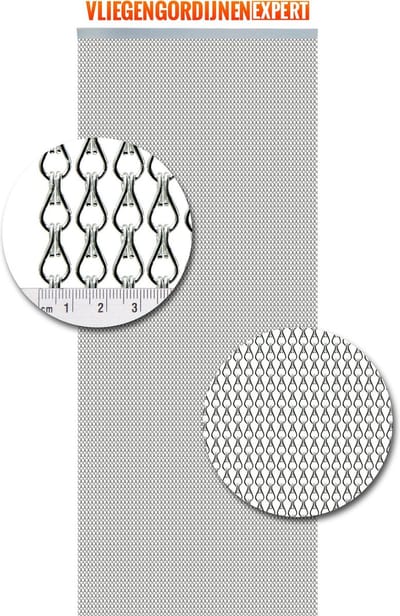 Vliegengordijnenexpert - Vliegengordijn - 100x240 cm - Zilver
